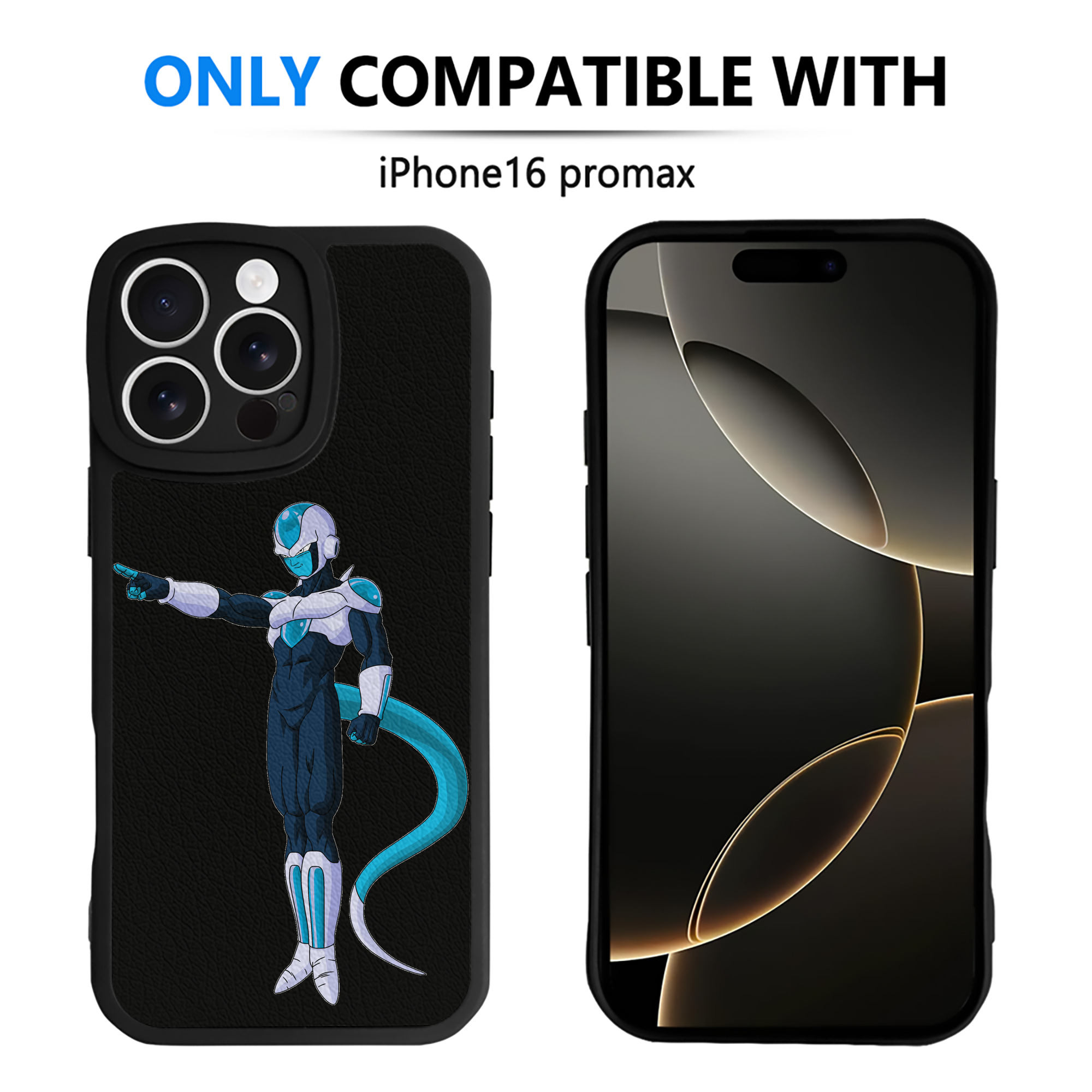 （画像用） ドラゴンボール フリーザ DRAGON BALL Frieza 【iPhone 16シリーズ対応】シリコンスマホケース（レザー調） 材質：シリコン